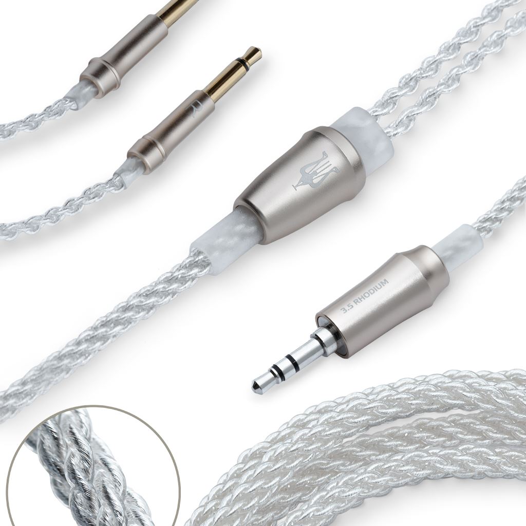 Meze Audio 99 Series Silver Replacement cable (2.5mm, 3.5mm or 4.4mm)